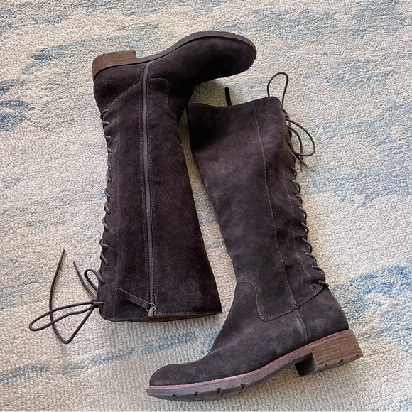 Sofft Womens Sharnell II SUEDE LACE BACK TALL BOOTS SIZE 10 EUC - Picture 4 of 12